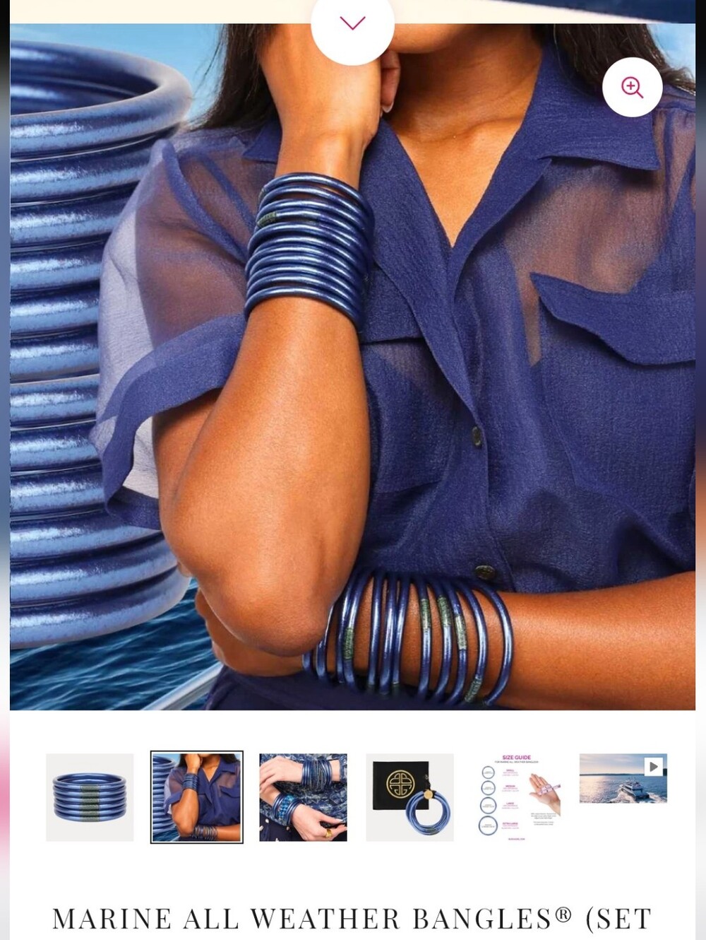 Budhagirl Marine All Weather Bangle Single Small